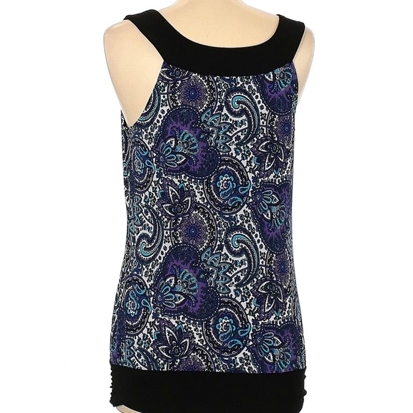 Sleeveless Purple Paisley Tank Top, Tempted Hearts Brand, Women’s Size L - Picture 11 of 12
